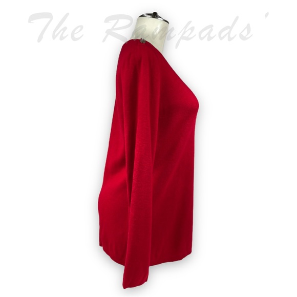 Ann Taylor Red Long-sleeve Top Size Women’s Medium - Picture 2 of 8